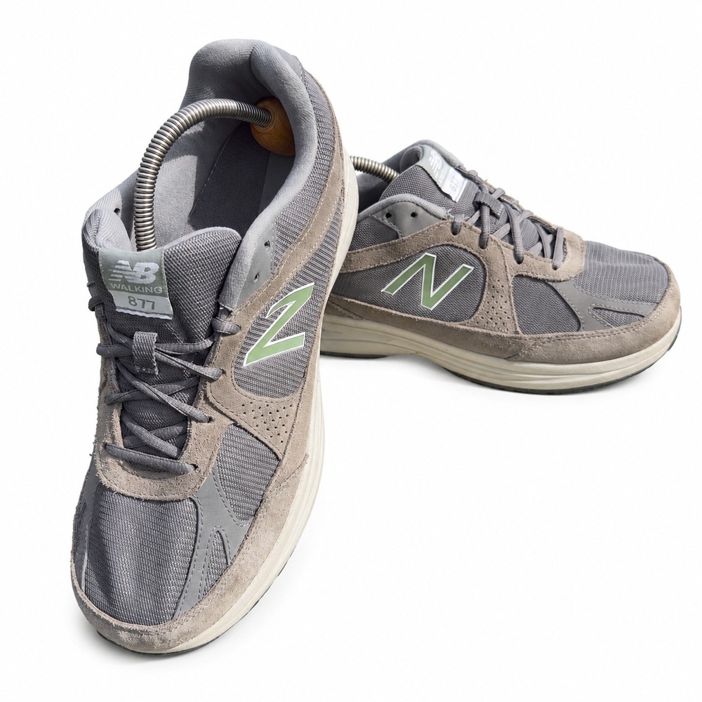 New Balance 877 Walking Shoes Mens 10 4E Extra Wide Grey Silver MW877GT Sneaker